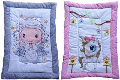 Ronqiza Cotton Baby Bed Sized Bedding Set(Multicolor, 2 set Godari)
