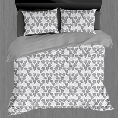 KWALITY DREAMS Polyester, Cotton King Sized Bedding Set(Grey)