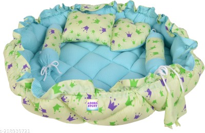 BABY KINGDOM Cotton Baby Bed Sized Bedding Set(SEA GREEN)