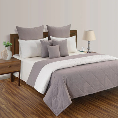 loom Home Textiles Solid Single Comforter for  AC Room(Cotton, Brown)