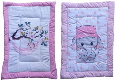 Ronqiza Cotton Baby Bed Sized Bedding Set(Multicolor, 2 set Godari)