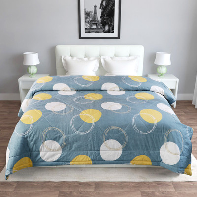Floating Dreams Printed, Polka, Self Design Single Comforter for  Mild Winter(Microfiber, Multicolor)