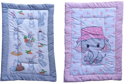 Ronqiza Cotton Baby Bed Sized Bedding Set(Multicolor, 2 set Godari)