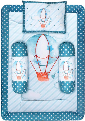 Pramukh Enterprise Cotton Single Sized Bedding Set(SKY BLUE, 1)