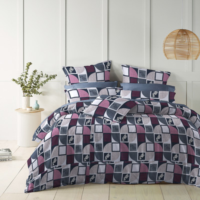 Rosepetal 140 TC Polyester Double Floral Flat Bedsheet(Pack of 1, Grey)