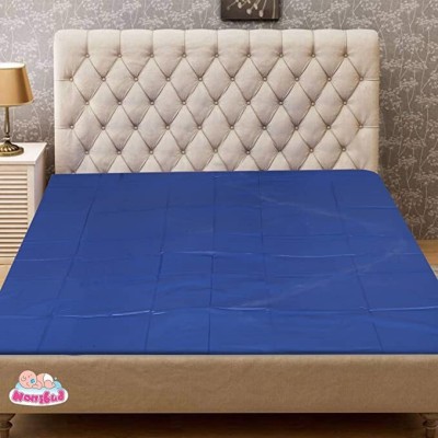 AG Creations 1 TC Polyester Double Solid Flat Bedsheet(Pack of 1, Blue)