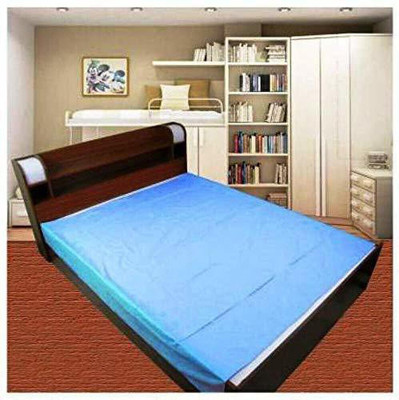 FORMONIK 200 TC Polyester Double Solid Flat Bedsheet(Pack of 1, Sky Blue)