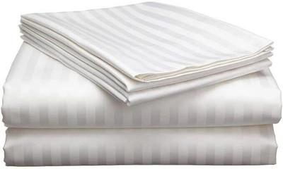 rivek Cotton Blend Double Flat 240 TC Floral Bedsheet(Pack of 1, Gold)