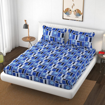 SCHp 320 TC Cotton Double Printed Flat Bedsheet(Pack of 1, B_13)