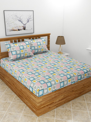 MORADO 210 TC Polycotton King Printed Flat Bedsheet(Pack of 1, Multicolor)