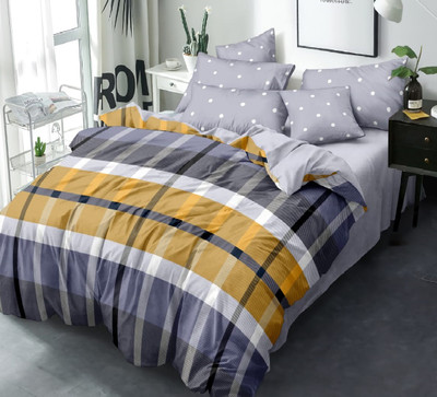 Laying Style 350 TC Microfiber King 3D Printed Fitted (Elastic) Bedsheet(Pack of 1, King Size Double Fitted Bedsheet Size 72X78X8 With 2 Pillow Cover-12)