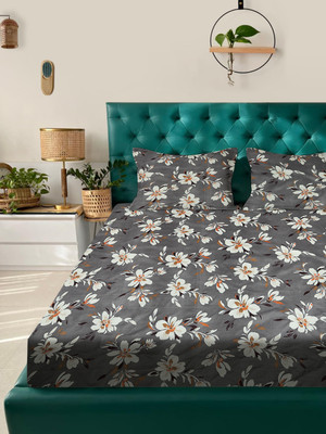 ROSARA HOME Microfiber Queen Flat 180 TC Printed Bedsheet(Pack of 1, Multicolor3)