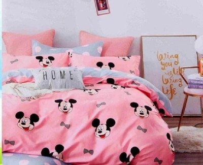 striking fab 200 TC Cotton King Cartoon Flat Bedsheet(Pack of 1, Multicolor)