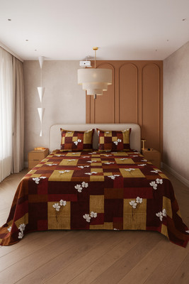 SCHp Cotton Super King Flat 320 TC Printed Bedsheet(Pack of 1, B_5)