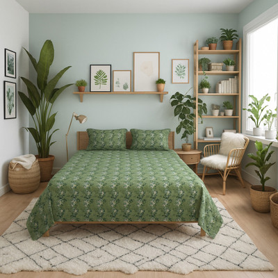 SCHp Cotton Double Flat 320 TC Printed Bedsheet(Pack of 1, B_47)