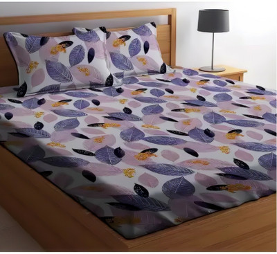 PATNOS 240 TC Microfiber King Checkered Fitted (Elastic) Bedsheet(Pack of 1, Grey)