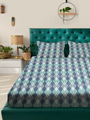 ROSARA HOME Microfiber Queen Flat 180 TC Printed Bedsheet(Pack of 1, Multicolor5)