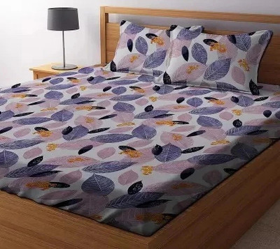 LX LOYREX 250 TC Cotton King Printed Fitted (Elastic) Bedsheet(Pack of 1, Multicolor4)