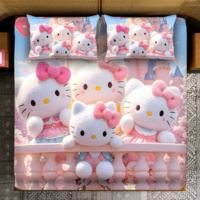 Miss & Chief Microfiber Queen Flat 180 TC Printed Bedsheet(Pack of 1, Heavy 7D Digital Print Queen Size Bedsheet 90x100 With 2 Pillow cover)