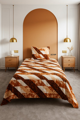 SCHp Woolen, Velvet Single Flat 240 TC Printed Bedsheet(Pack of 1, B_76)