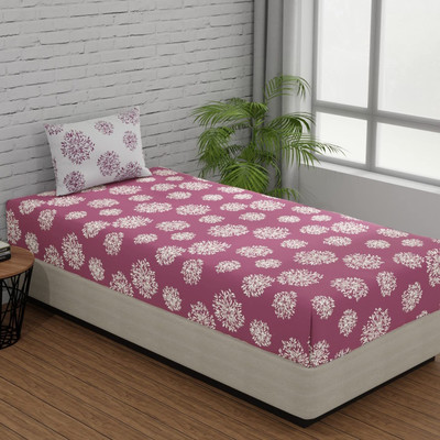 BeddingZone 144 TC Polycotton Single Printed Flat Bedsheet(Pack of 1, Multicolor)