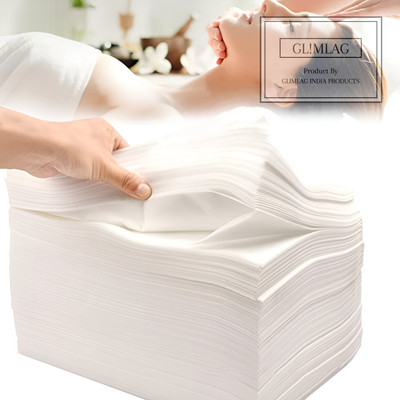 GLIMLAG 30 TC Microfiber Single Solid Flat Bedsheet(Pack of 10, White)