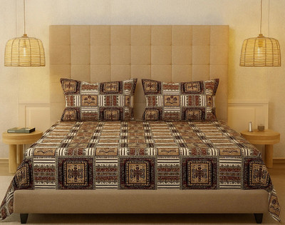 SCHp 320 TC Cotton Double Printed Flat Bedsheet(Pack of 1, B_6)
