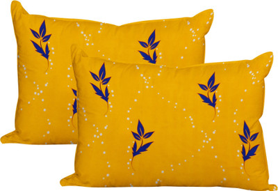 veerhl Cotton Blend Double Flat 240 TC Geometric Bedsheet(Pack of 1, Yellow & Blue)