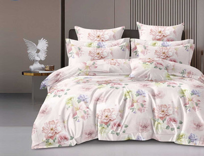 Saarvi creation Cotton, Microfiber, Polycotton Double, King Fitted (Elastic) 300 TC Paisley Bedsheet(Pack of 1, Multicolor)