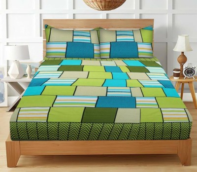 TDOT 260 TC Cotton Double Printed Flat Bedsheet(Pack of 1, Multicolor)