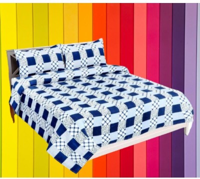 SHVERIRA SYTLE 160 TC Cotton Double Abstract Flat Bedsheet(Pack of 1, Multicolor)