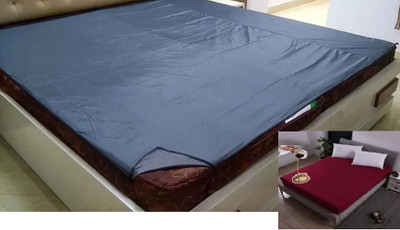 BONA SORT 1 TC Polyester Double Solid Flat Bedsheet(Pack of 1, Multicolor)