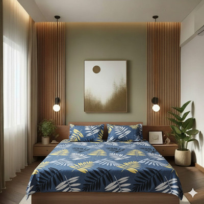 rangloom creations Cotton Double Flat 160 TC Abstract Bedsheet(Pack of 1, Multicolor)