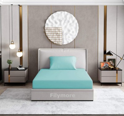 Filymore 240 TC Microfiber Single Solid Flat Bedsheet(Pack of 1, Blue)