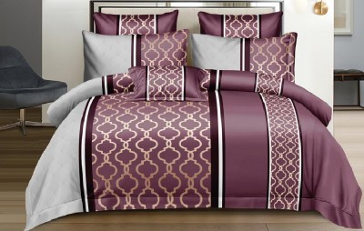 Laying Style 160 TC Cotton King Printed Fitted (Elastic) Bedsheet(Pack of 1, Glace Cotton King Size Elastic Bedsheet with 2 Pillow Cover 72x78x8 Inch-2)