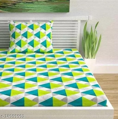 Yogini 144 TC Microfiber Single Checkered Flat Bedsheet(Pack of 1, Multicolor)