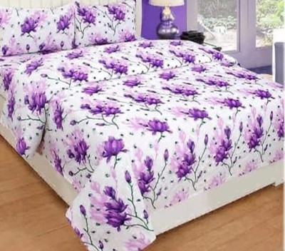 Spring Board 144 TC Polyester Double Solid Flat Bedsheet(Pack of 1, Multicolor)