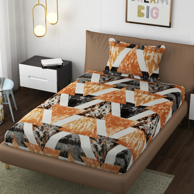 SCHp Woolen, Velvet Single Flat 240 TC Printed Bedsheet(Pack of 1, B_75)
