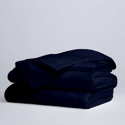 Bhumi Impex Microfiber Single Flat 180 TC Solid Bedsheet(Pack of 1, Navy)