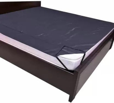 golden leaf 220 TC Polyester Double Solid Fitted (Elastic) Bedsheet(Pack of 1, Blue)
