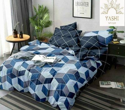 YASHI DÉCOR Cotton Double Bedsheet(Pack of 1, Multicolor)