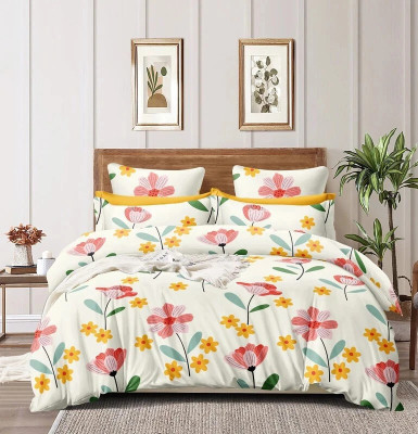CHHILAKIYA Cotton King Flat 152 TC Floral Bedsheet(Pack of 1, Multicolor)
