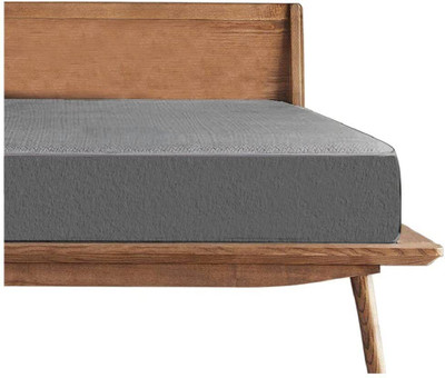 AGS ACTIVE Cotton Double Fitted (Elastic) 220 TC Solid Bedsheet(Pack of 1, Grey)