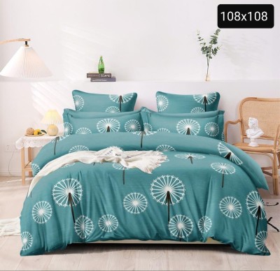 Sitting Style 160 TC Polycotton Super King Printed Fitted (Elastic) Bedsheet(Pack of 1, Glace Cotton Super king Size Elastic Bedsheet 108x108 inch with 2 Pillow cover)