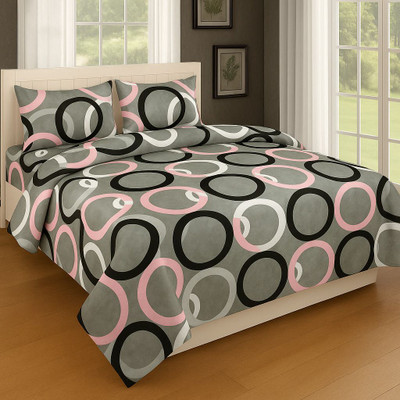 THF Cotton King Flat 230 TC Printed Bedsheet(Pack of 1, MULTICOLOR 13)