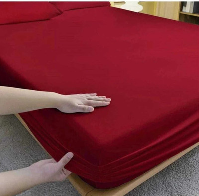 Sovereign 10 TC Polyester King Cartoon Flat Bedsheet(Pack of 1, Dark Red)