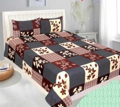 cyt 210 TC Polyester Queen 3D Printed Flat Bedsheet(Pack of 1, Multicolor72)