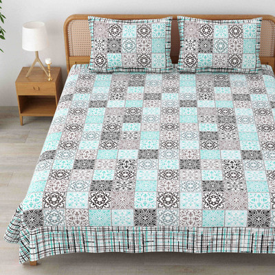 Mafatlal Cotton King Flat 144 TC Floral Bedsheet(Pack of 1, Multicolor)