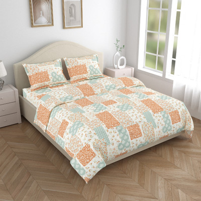 haus & kinder Cotton Double Flat 144 TC Floral Bedsheet(Pack of 1, Multicolor)