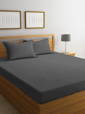 Optra 180 TC Microfiber Single Solid Flat Bedsheet(Pack of 1, Dark Grey)